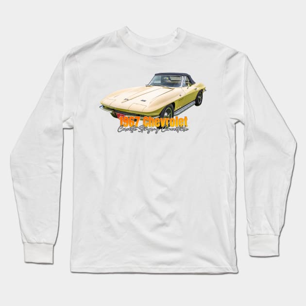 1967 Chevrolet Corvette Stingray Convertible Long Sleeve T-Shirt by Gestalt Imagery